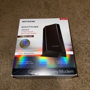 NETGEAR Nighthawk CM2050V Multi-Gig 2.5Gbps Cable Modem DOCSIS 3.1 with Voice